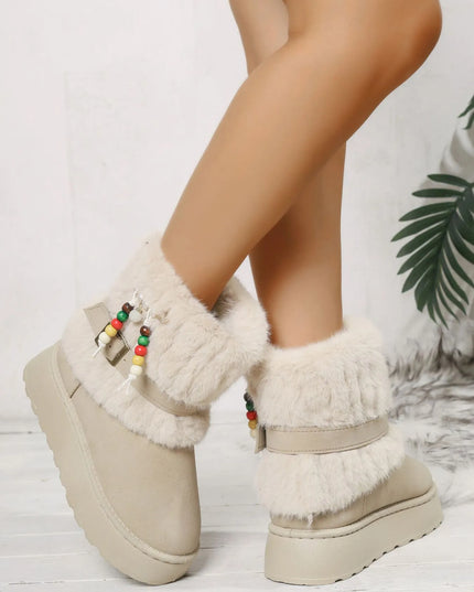 Round Toe Platform Boots