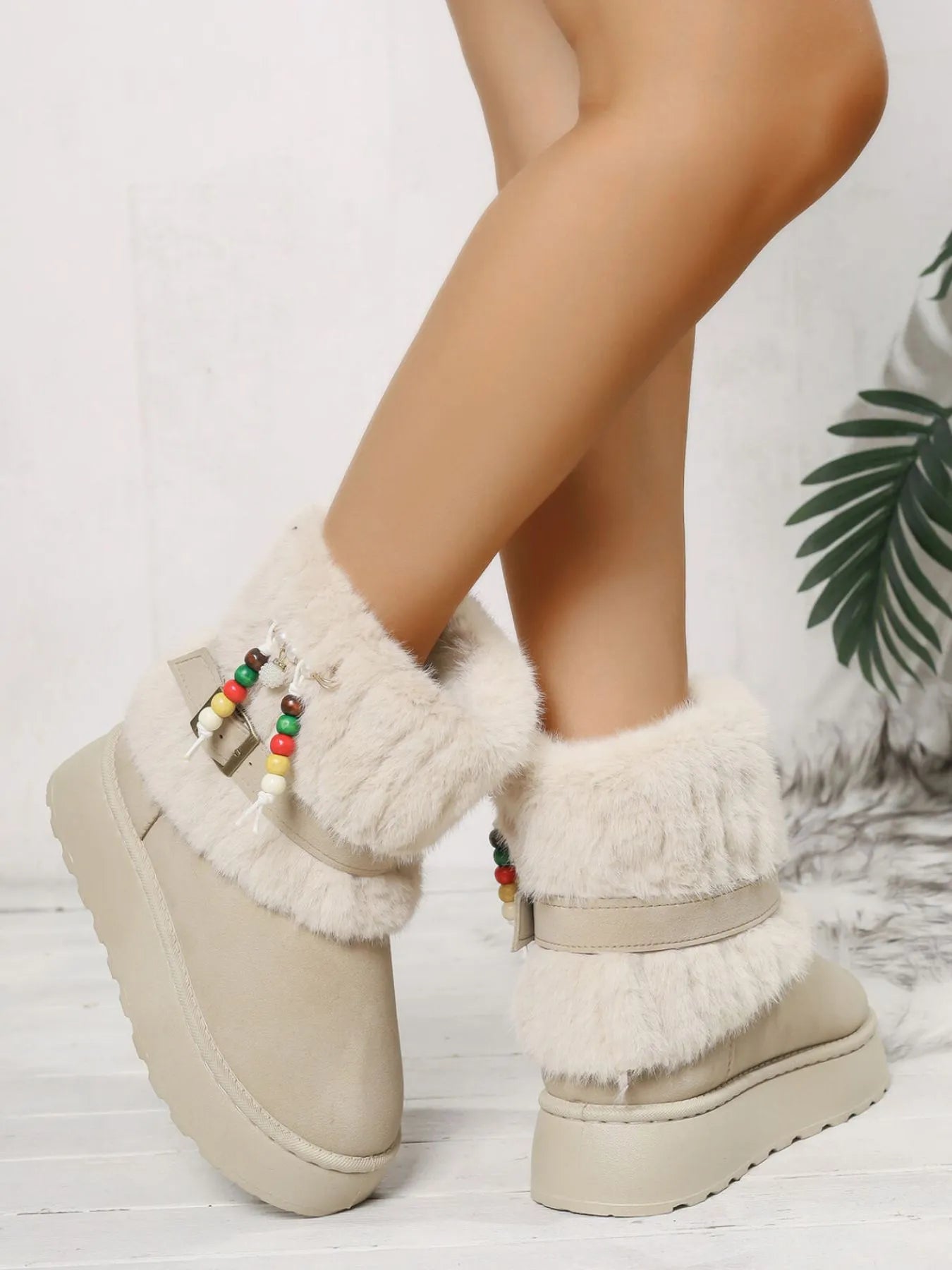 Round Toe Platform Boots