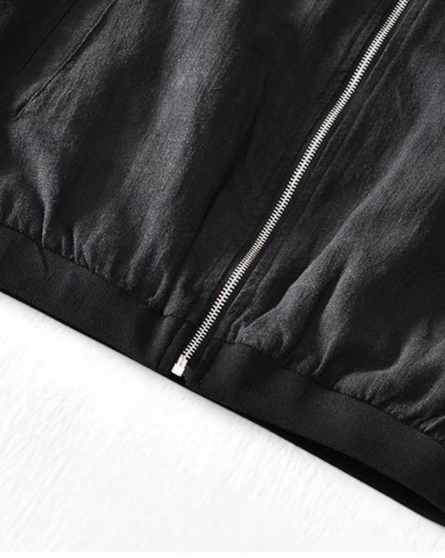 Men's Plus Size Zip Up Long Sleeve Jacket