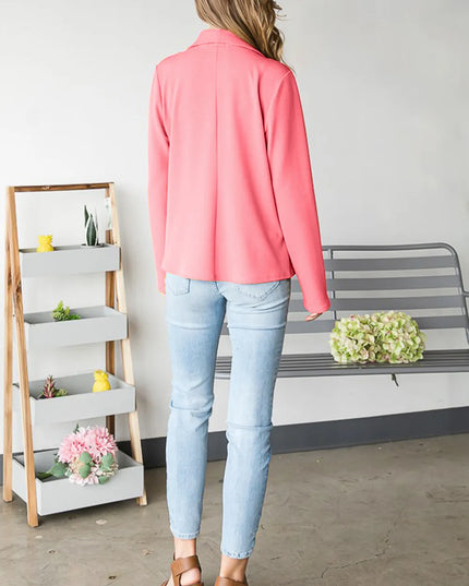 Heimish Open Front Long Sleeve Blazer