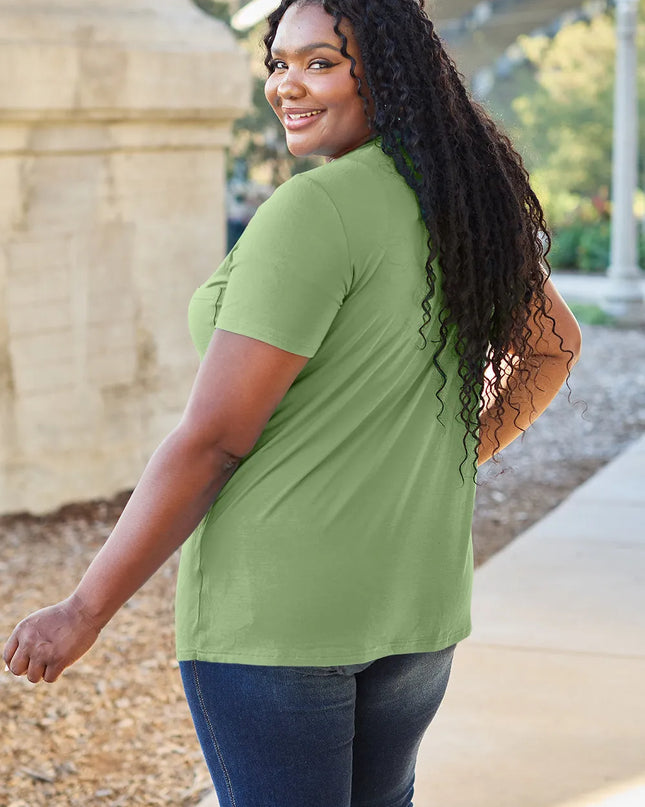 Basic Bae Bamboo Full Size V-Neck Short Sleeve T-Shirt