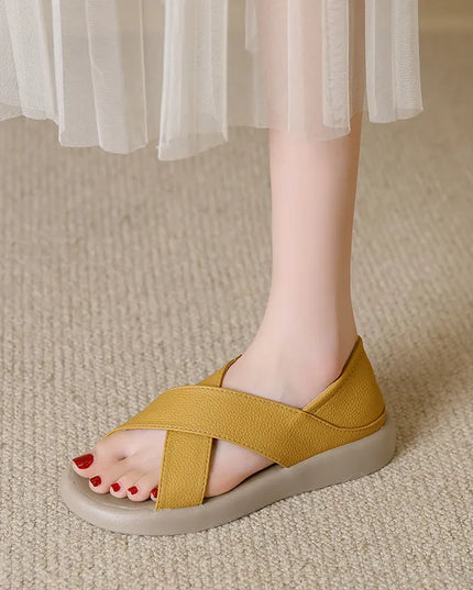 Crossover Platform Comfort Sandals
