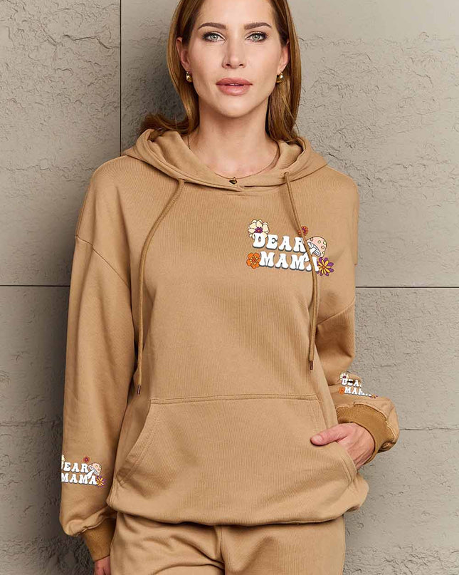 Simply Love Simply Love Full Size DEAR MAMA Flower Graphic Hoodie
