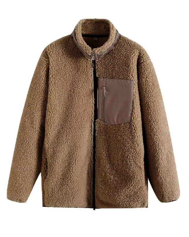 Zip Up Long Sleeve Plush Jacket