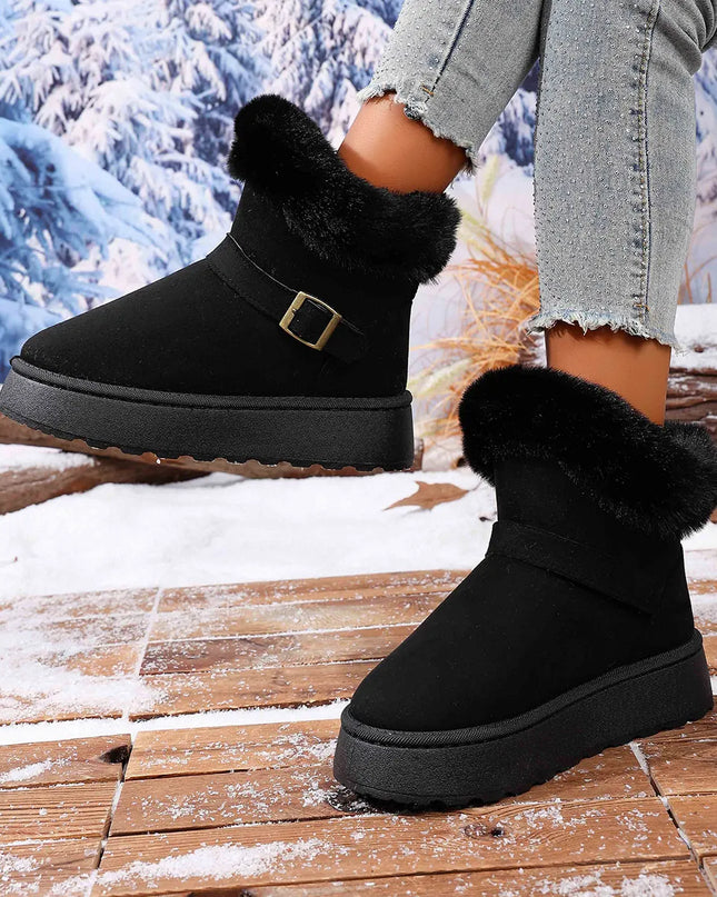 Round Toe Platform Boots