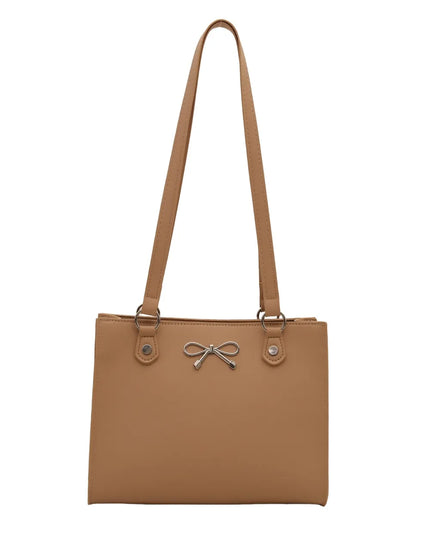 Bow PU Leather Shoulder Bag 
