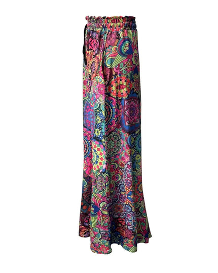 Printed Maxi Skirt with Pockets 
