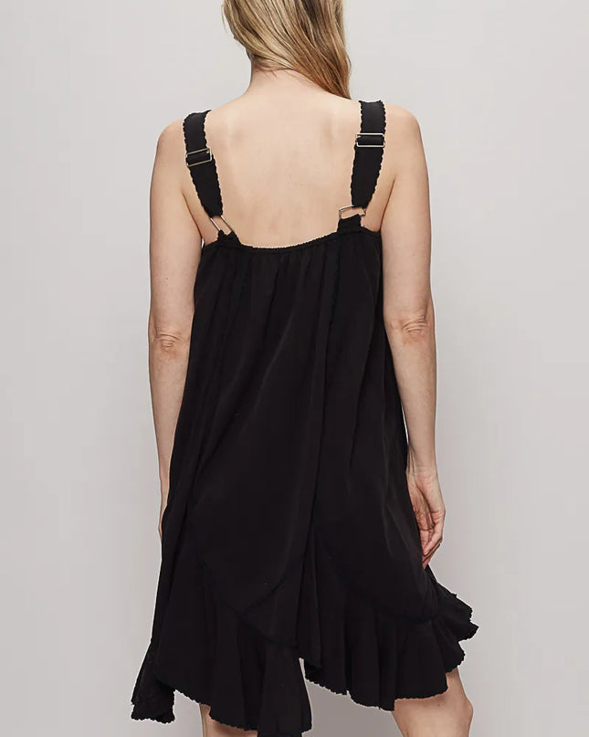 POL Ruffle Hem Sleeveless Mini Dress