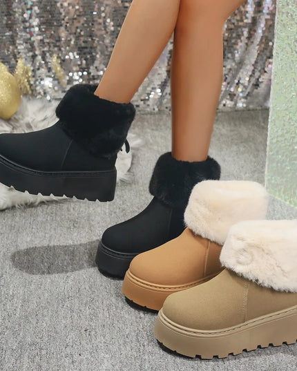 Round Toe Platform Boots
