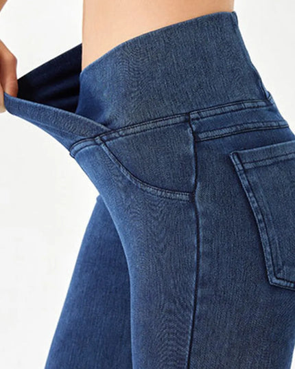 Basic Bae Asymmetrical Waist Denim Shorts with Pockets