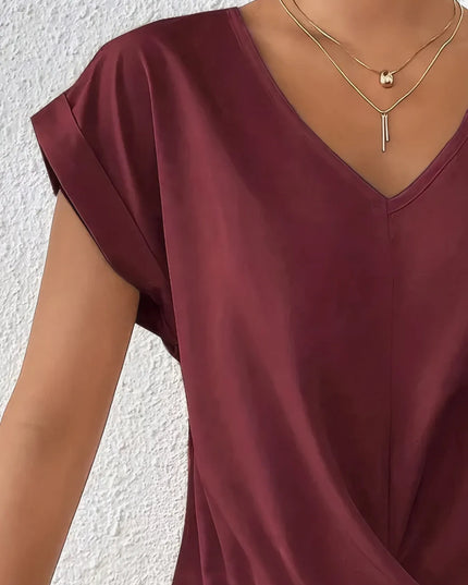 V-Neck Twist Front Top 