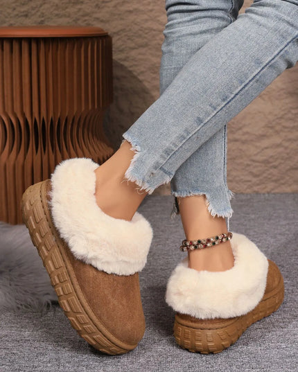 Faux Fur Lined Suede Winter Boots