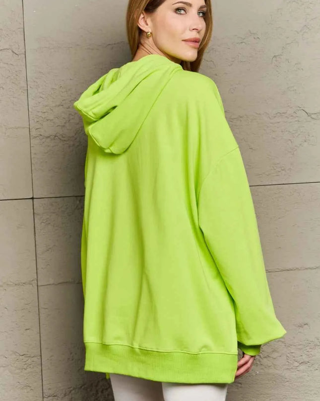 Full Size Drawstring Long Sleeve Hoodie