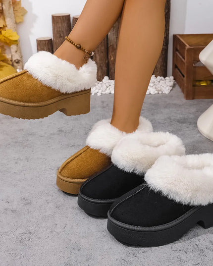 Cozy Fur-Lined Winter Platform Boots