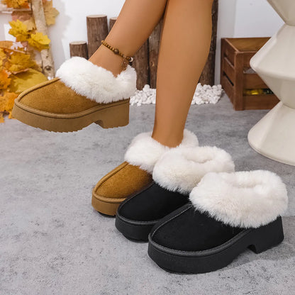 Cozy Fur-Lined Winter Platform Boots