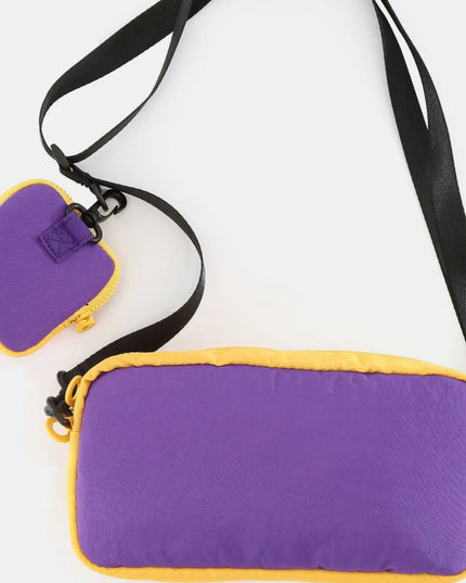 Himawari Removable Strap Nylon Crossbody Bag with EarPods Bag