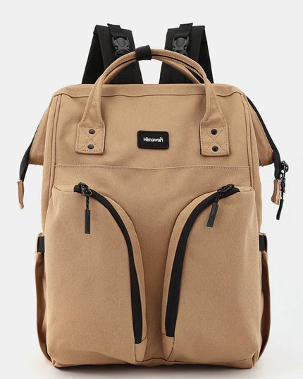 Himawari Waterproof Backpack Bag with Multilayer Pockets Camel One Size