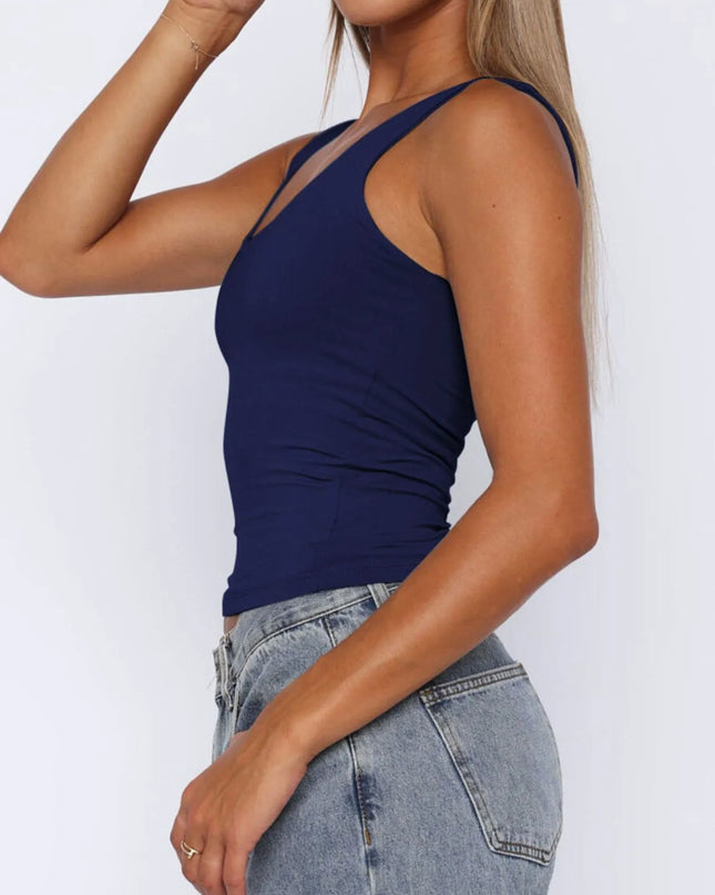 Square Neck Wide Strap Tank 