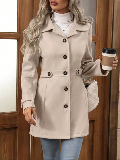 Button Up Long Sleeve Coat