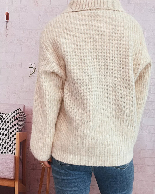 Lace Up Long Sleeve Sweater