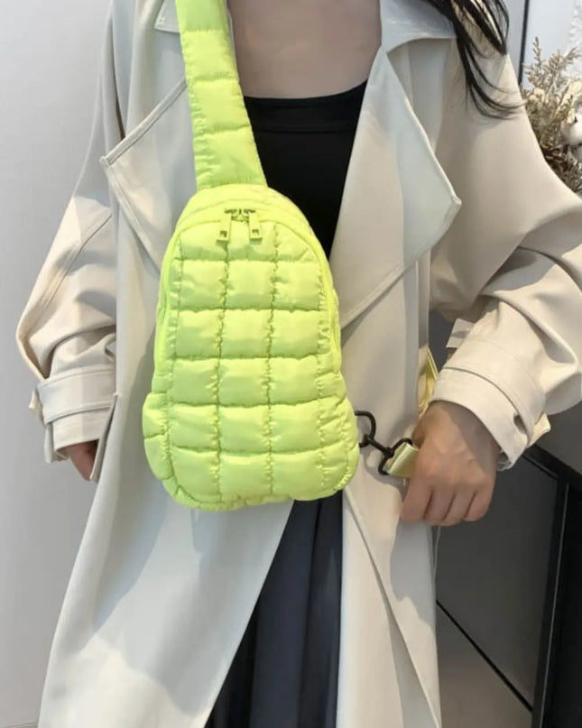 Quilted Nylon Crossbody Bag
