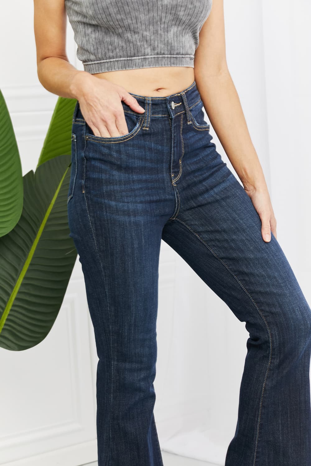 Judy Blue Full Size High Rise Flare Jeans