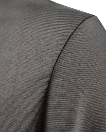 Men's Zip Collar Long Sleeve Polo