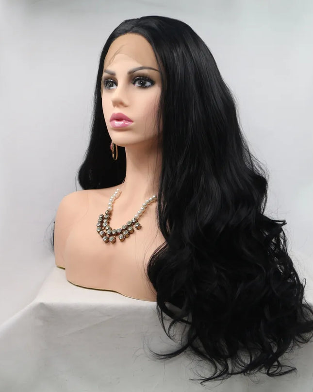 13*3" Lace Front Wigs Synthetic Long Wavy 24" 130% Density