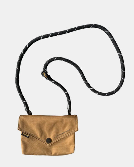 Himawari Solid Color Envelope Shape Crossbody Bag with Removable Strap Brown One Size