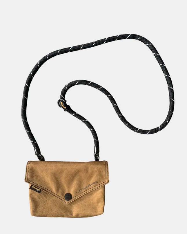 Himawari Solid Color Envelope Shape Crossbody Bag with Removable Strap Brown One Size