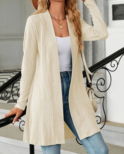 Open Front Long Sleeve Cardigan