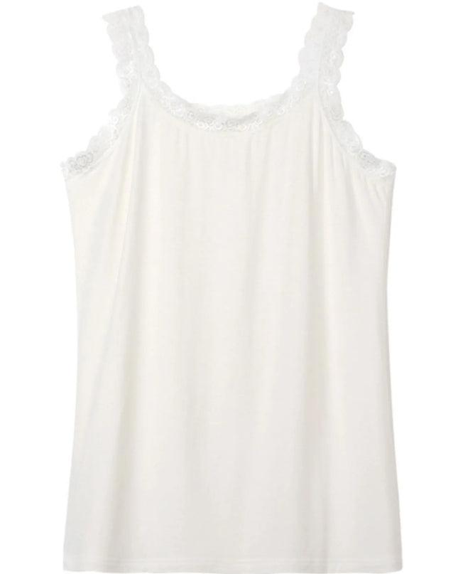 Lace Trim Scoop Neck Cami