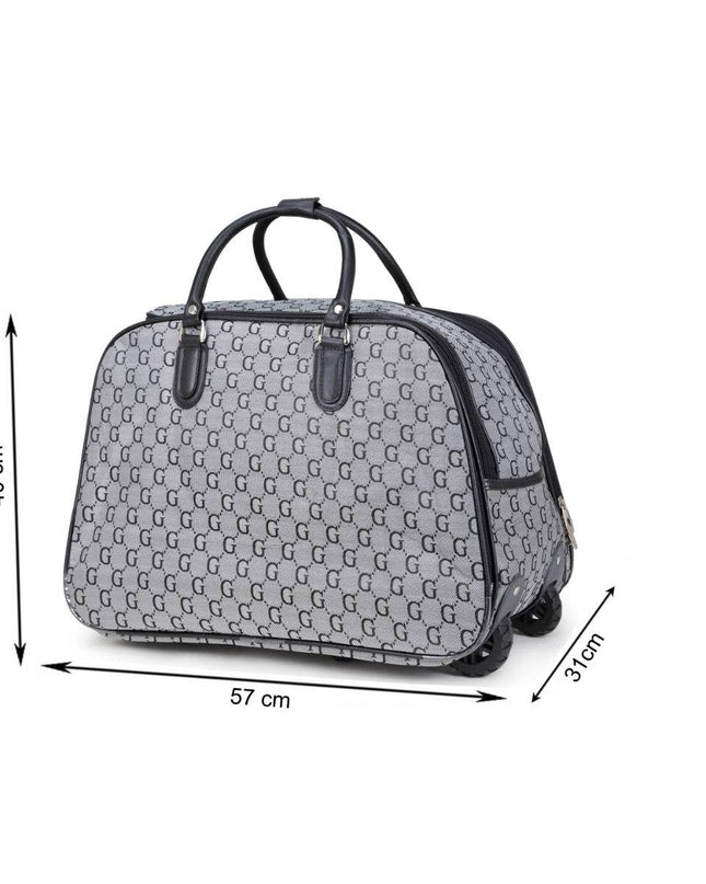 Holdall-500-G-2-Wheeled Big Luggage with Pattern of Letter G