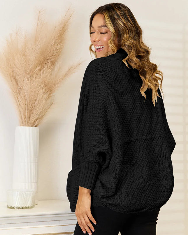 Angel Wings Open Front  Cardigan with Pockets 