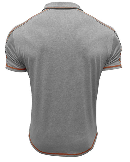 Men's Collared Neck Polo Shirt with Contrast Piping