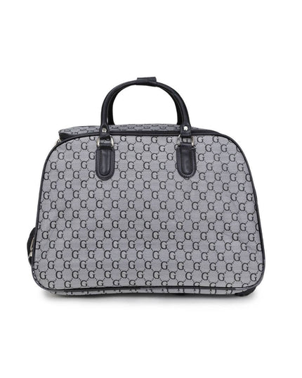 Holdall-500-G-2-Wheeled Big Luggage with Pattern of Letter G Gray