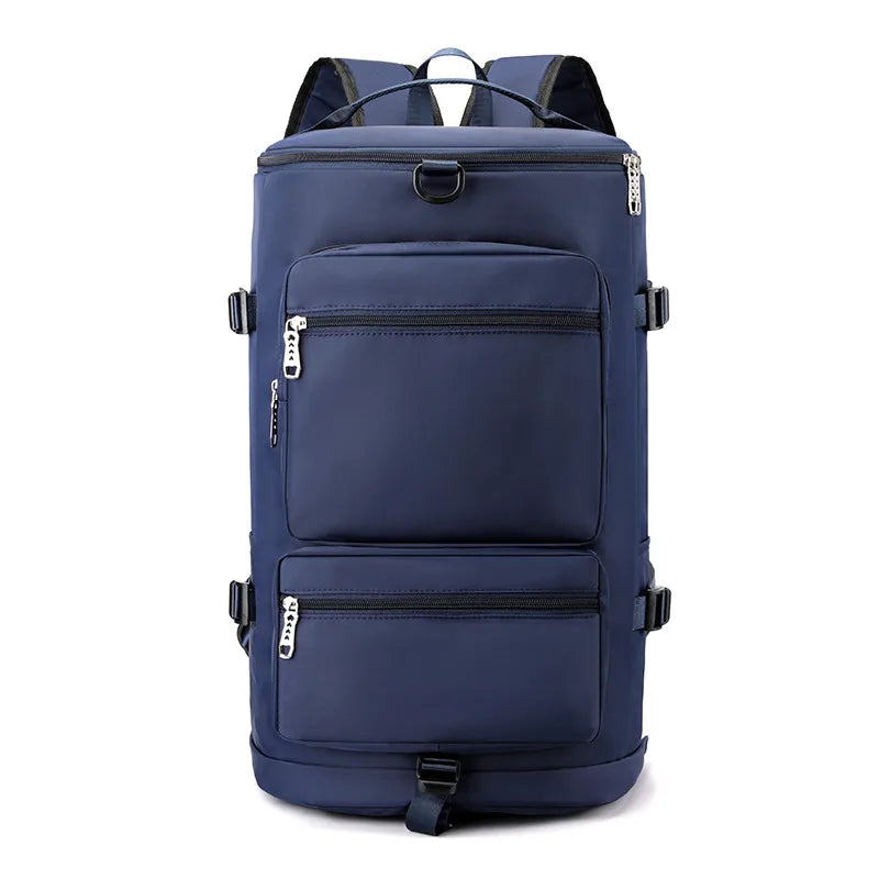 Multi Pocket Travel Backpack Bag Navy One Size