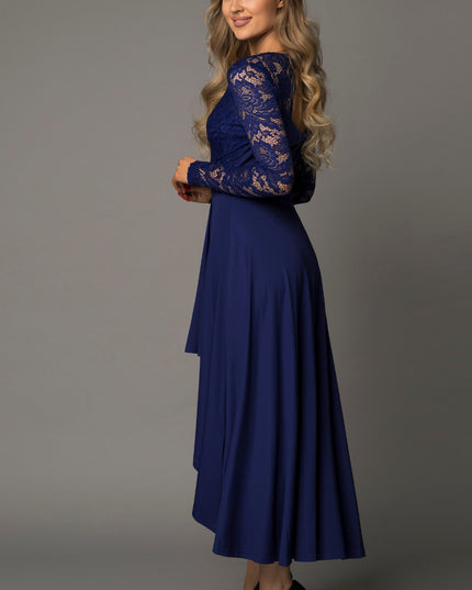 Lace High-Low V-Neck Dress 