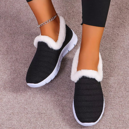 Breathable Mesh Fuzzy Slip-Ons