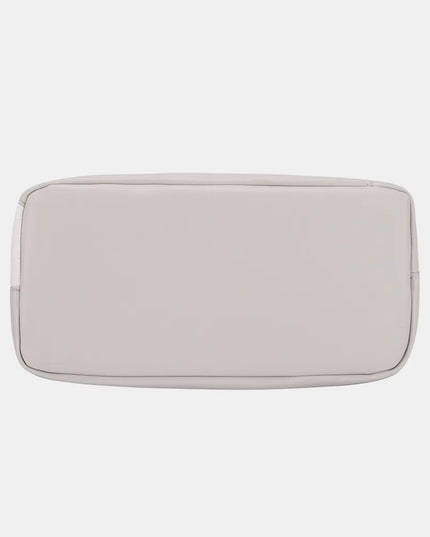 David Jones Woven Handle PU Leather Handbag