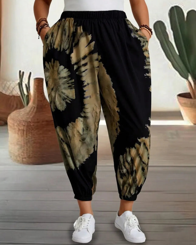 Tie-Dye Elastic Waist Pants
