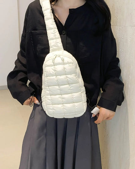 Quilted Nylon Crossbody Bag