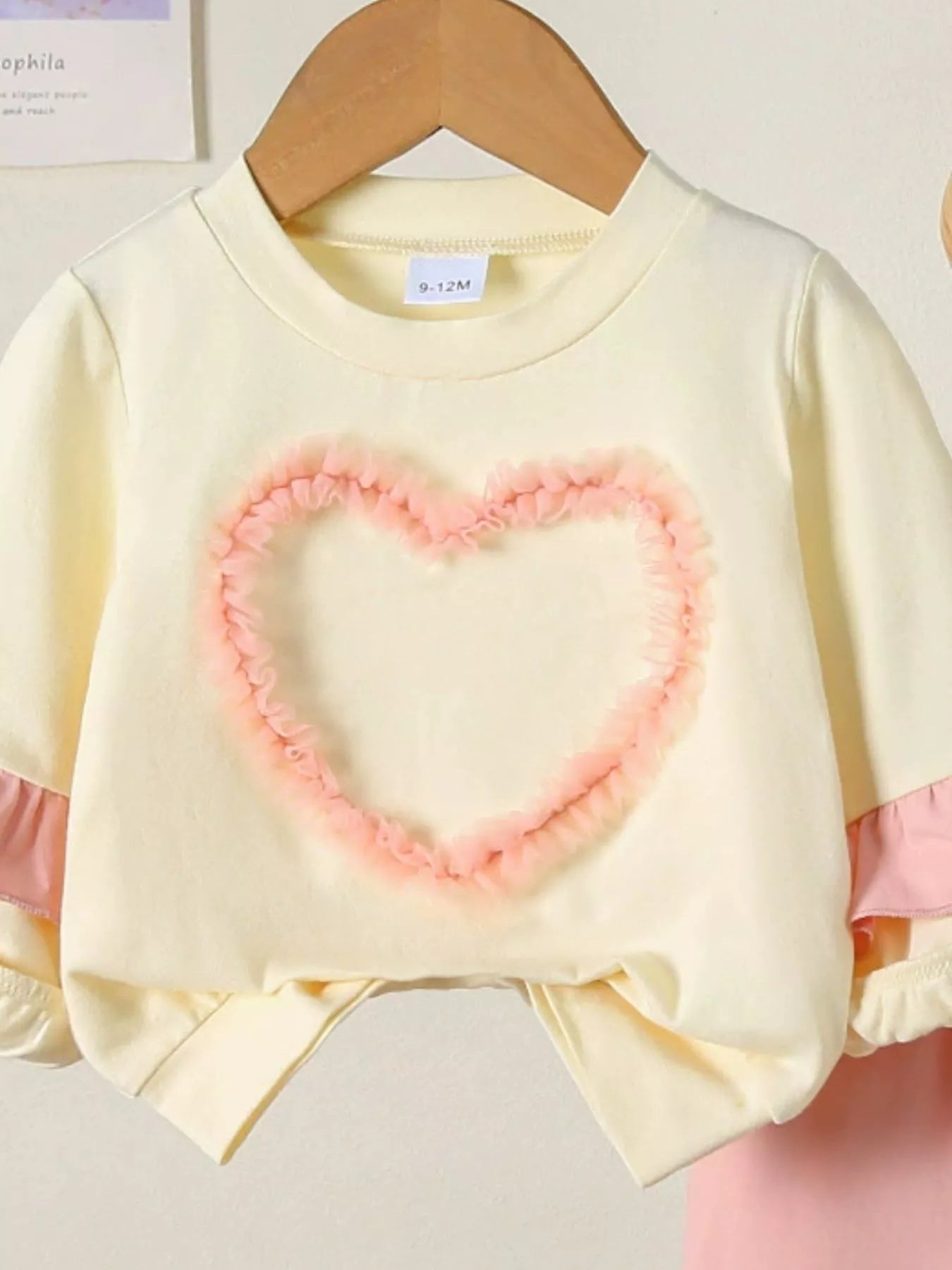 Children's Flower Long Sleeve Top and Pants Set