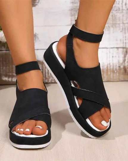 Cutout Platform Sandals