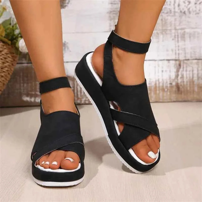 Cutout Platform Sandals