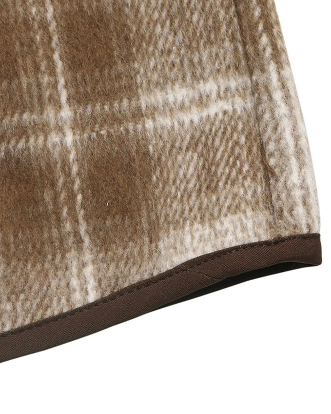 Plaid Long Sleeve Button-Up Jacket