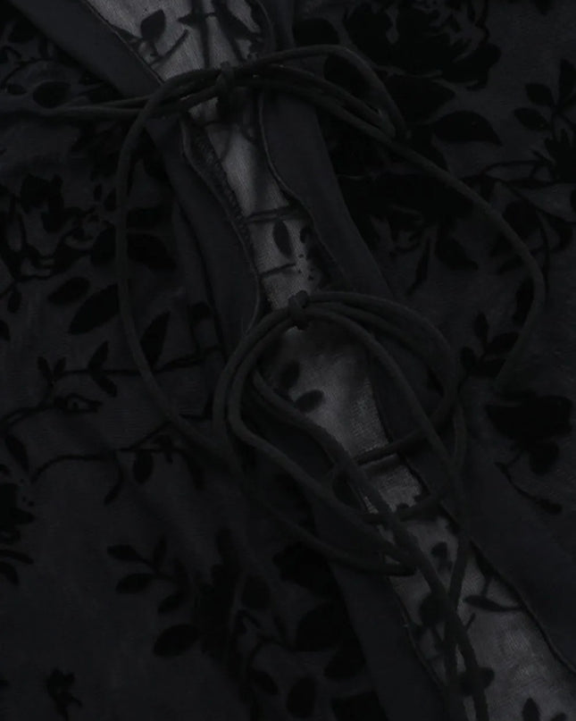 Double Tied Long Sleeve Blouse 