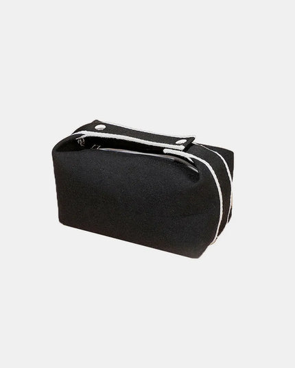 Zenana Waterproof Canvas Travel Cosmetic Bag Black One Size