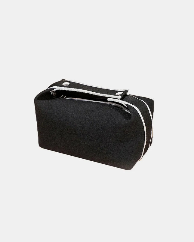 Zenana Waterproof Canvas Travel Cosmetic Bag Black One Size