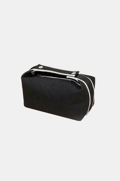 Zenana Waterproof Canvas Travel Cosmetic Bag Black One Size